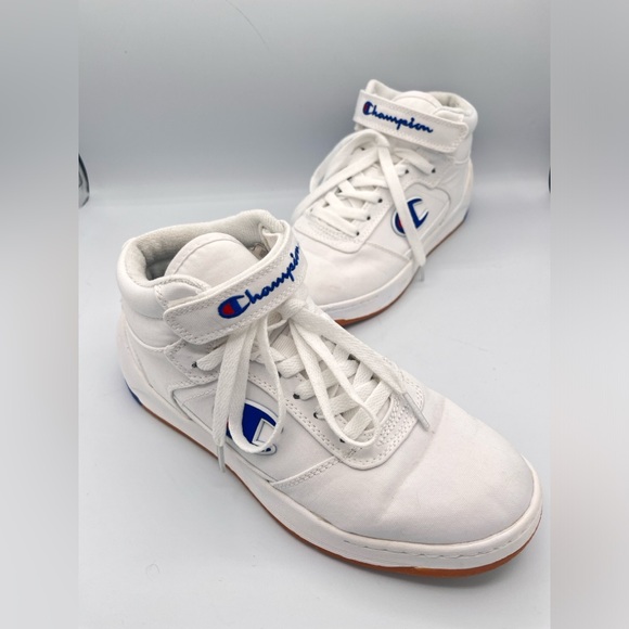 Champion Super C Court Mid White Gum Women’s Size 7 Shoes Sneakers White Fabric - Picture 2 of 8